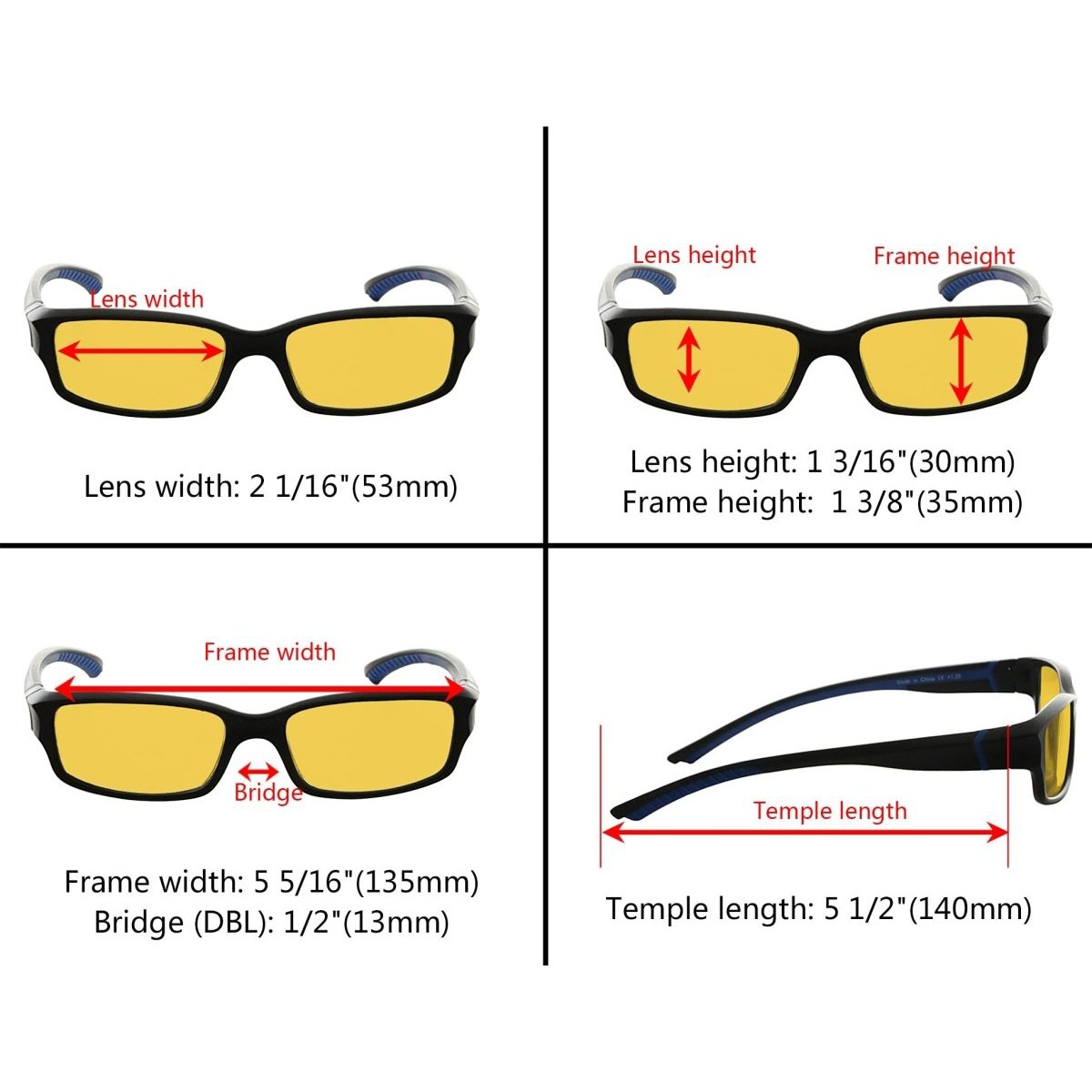 Wovbz Blue Light Blocking Glasses Amber Tinted 10 Pack