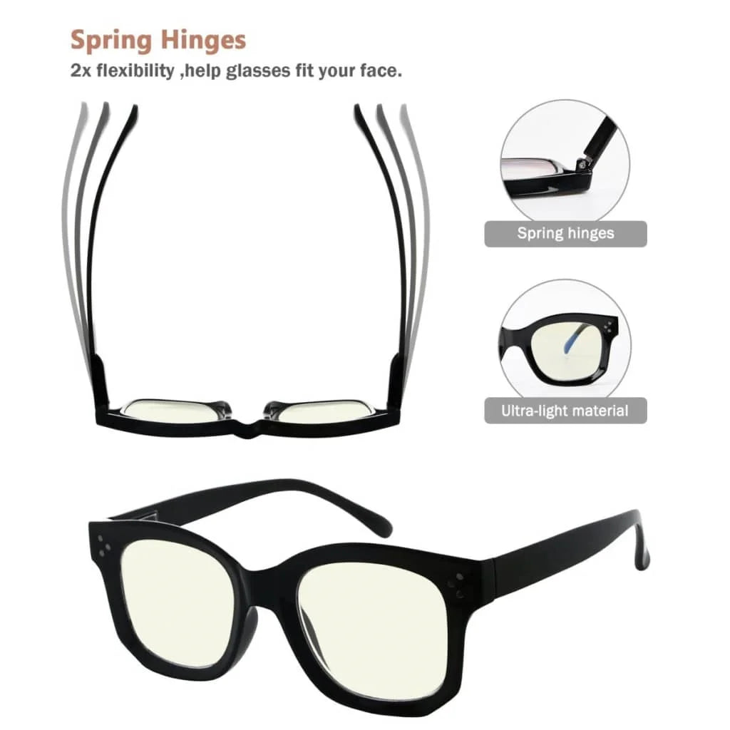 Wotcb Blue Light Blocking Reading Glasses Light Yellow Tinted 12 Pack