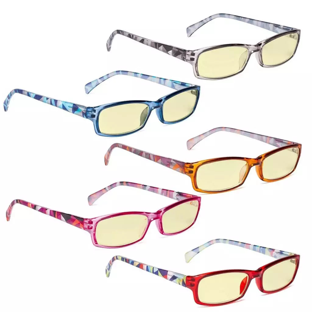 Wopbk Blue Light Blocking Reading Glasses Yellow Tinted 5 Pack