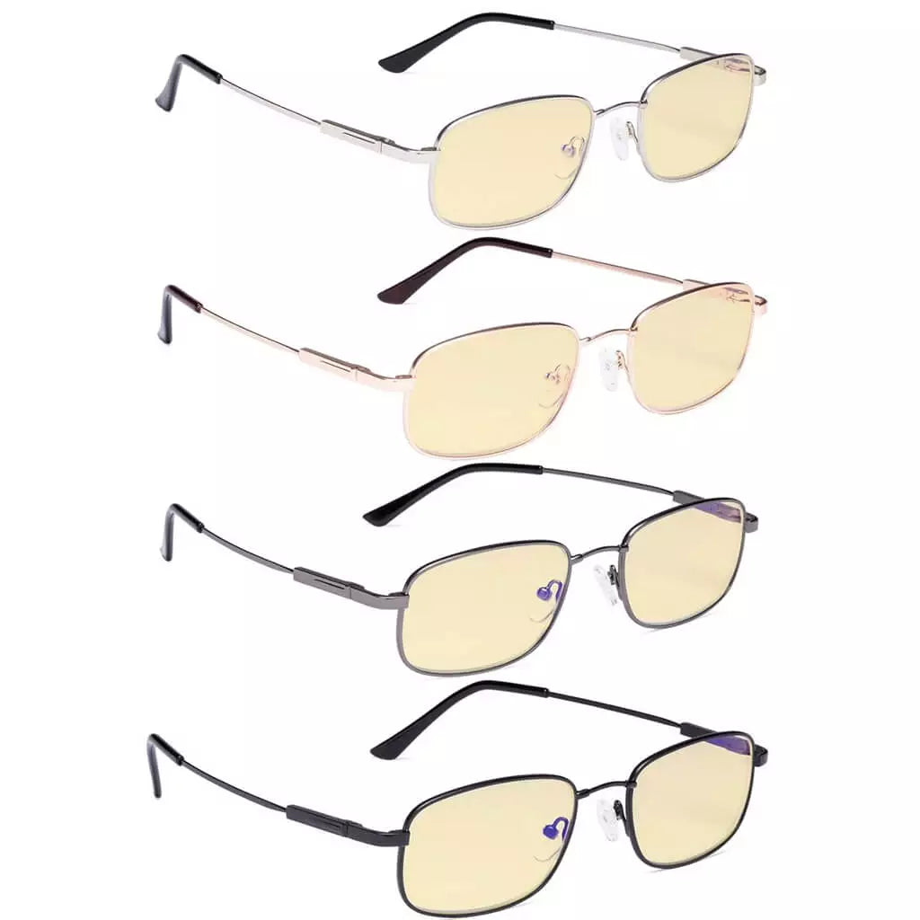 Wowap Blue Light Blocking Glasses Yellow Tinted 4 Pack