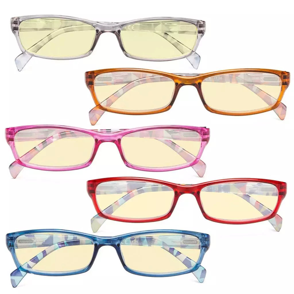 Wopbk Blue Light Blocking Reading Glasses Yellow Tinted 5 Pack