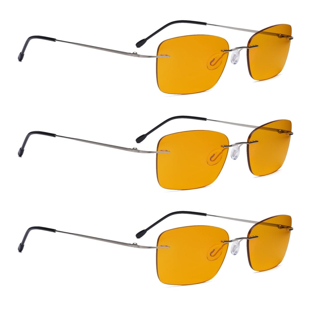 3 Pack Rimless Blue Light Blocking Reading Glasses - Gr8sight