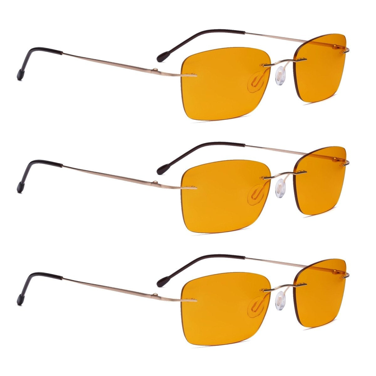 3 Pack Rimless Blue Light Blocking Reading Glasses - Gr8sight