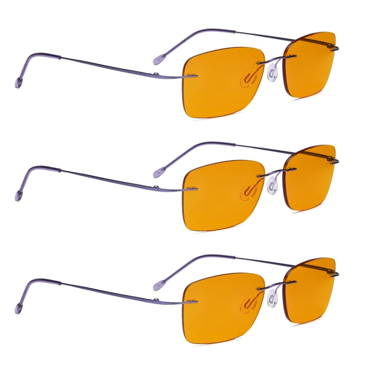 3 Pack Rimless Blue Light Blocking Reading Glasses - Gr8sight