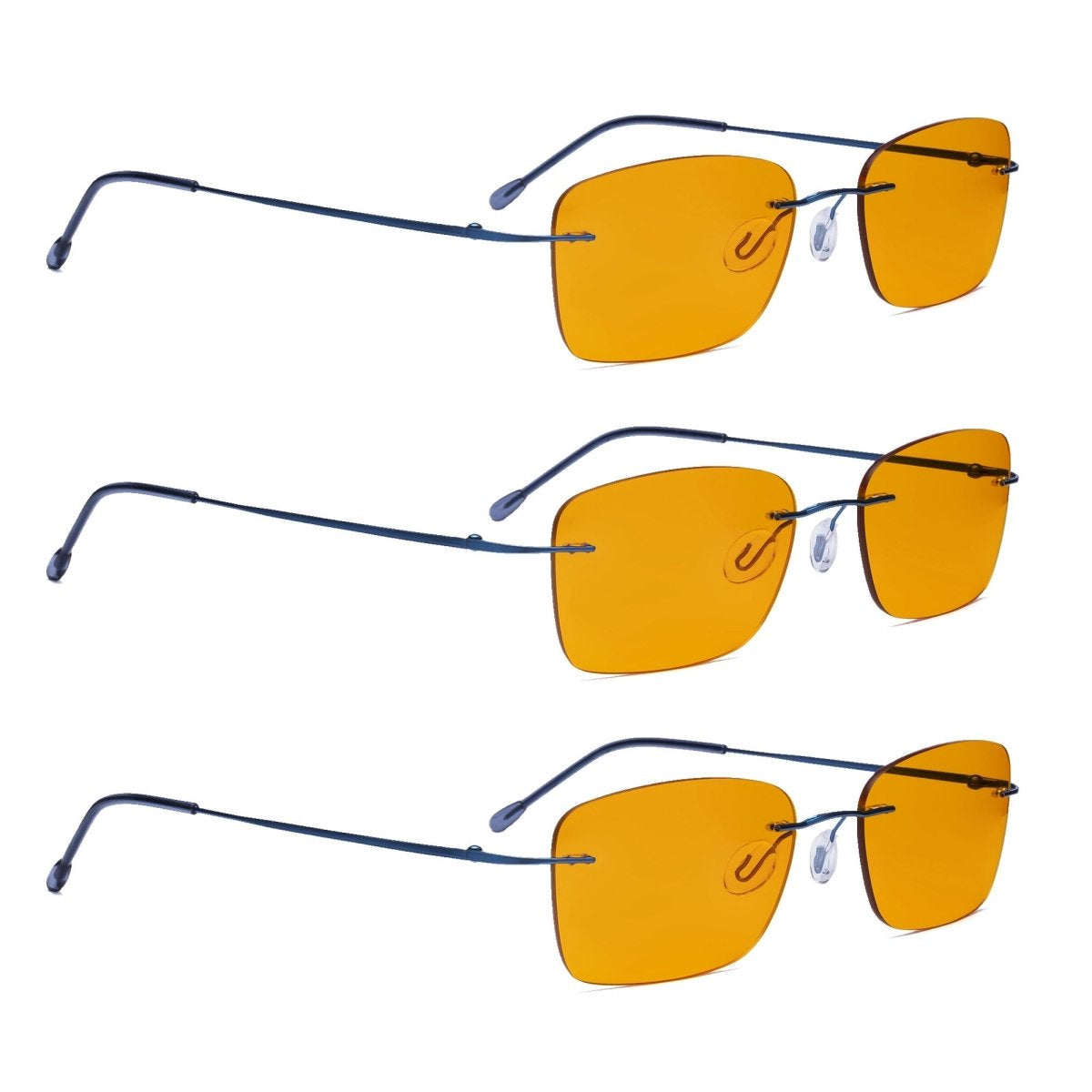 3 Pack Rimless Blue Light Blocking Reading Glasses - Gr8sight