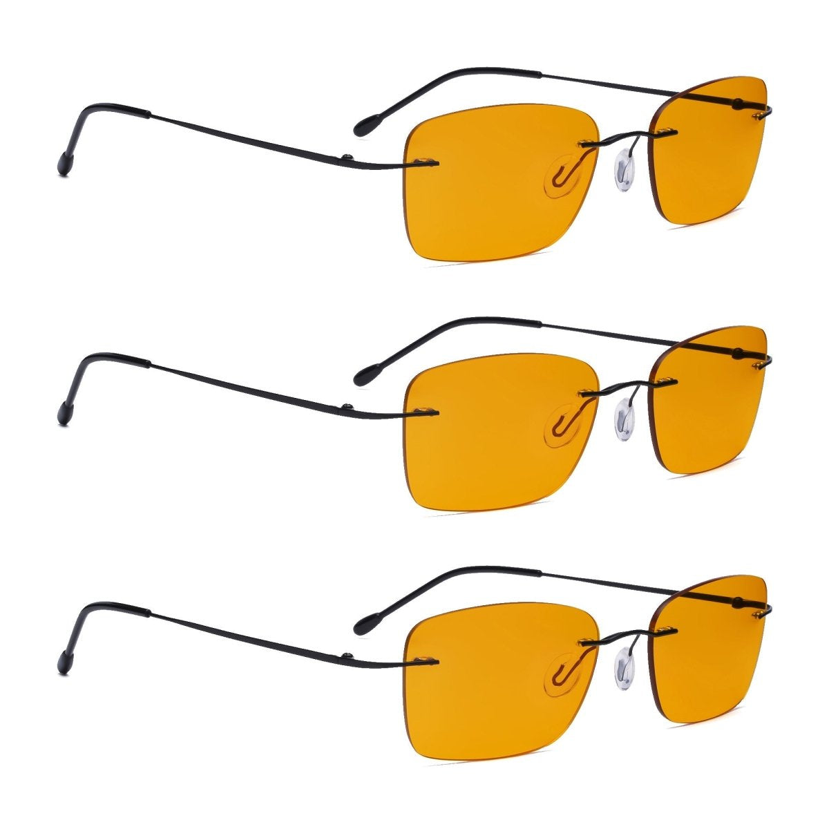 3 Pack Rimless Blue Light Blocking Reading Glasses - Gr8sight