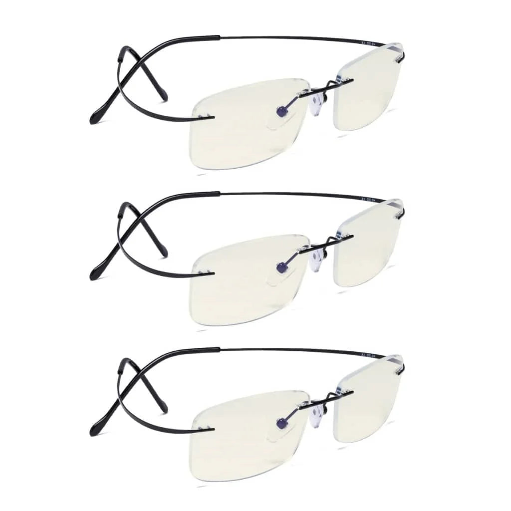 Wotbl Blue Light Blocking Reading Glasses Light Yellow Tinted 3 Pack