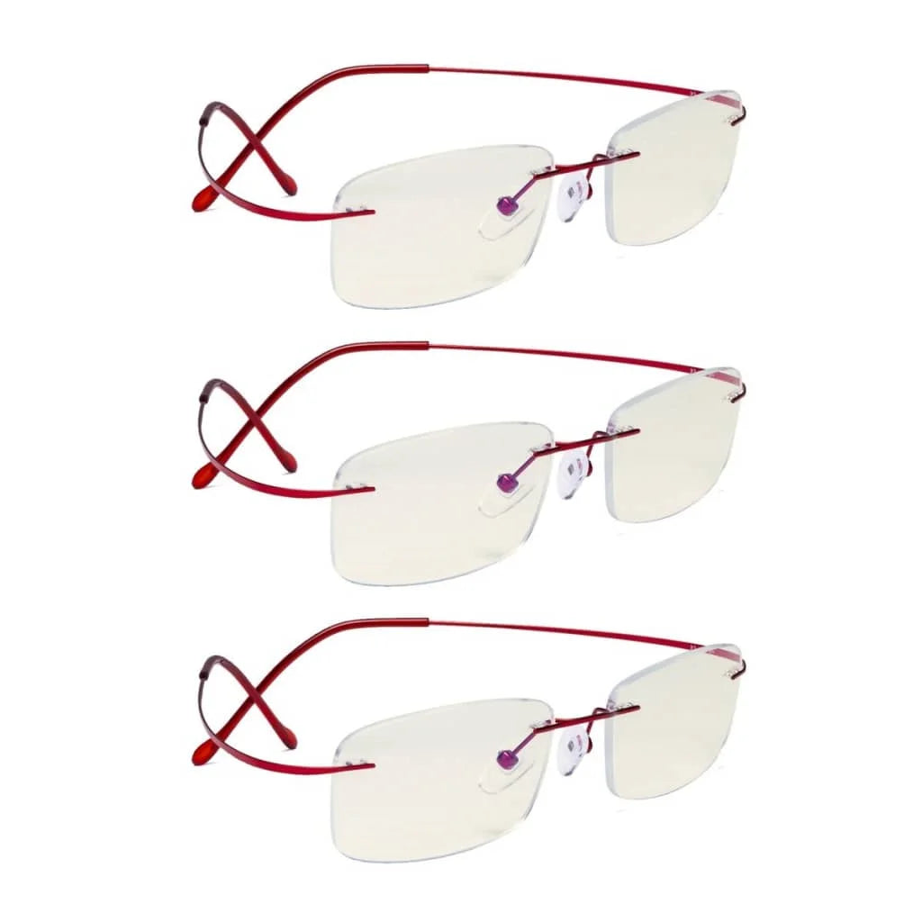 3 Pack Rimless Blue Light Filter Readers UVR1508 - Gr8sight