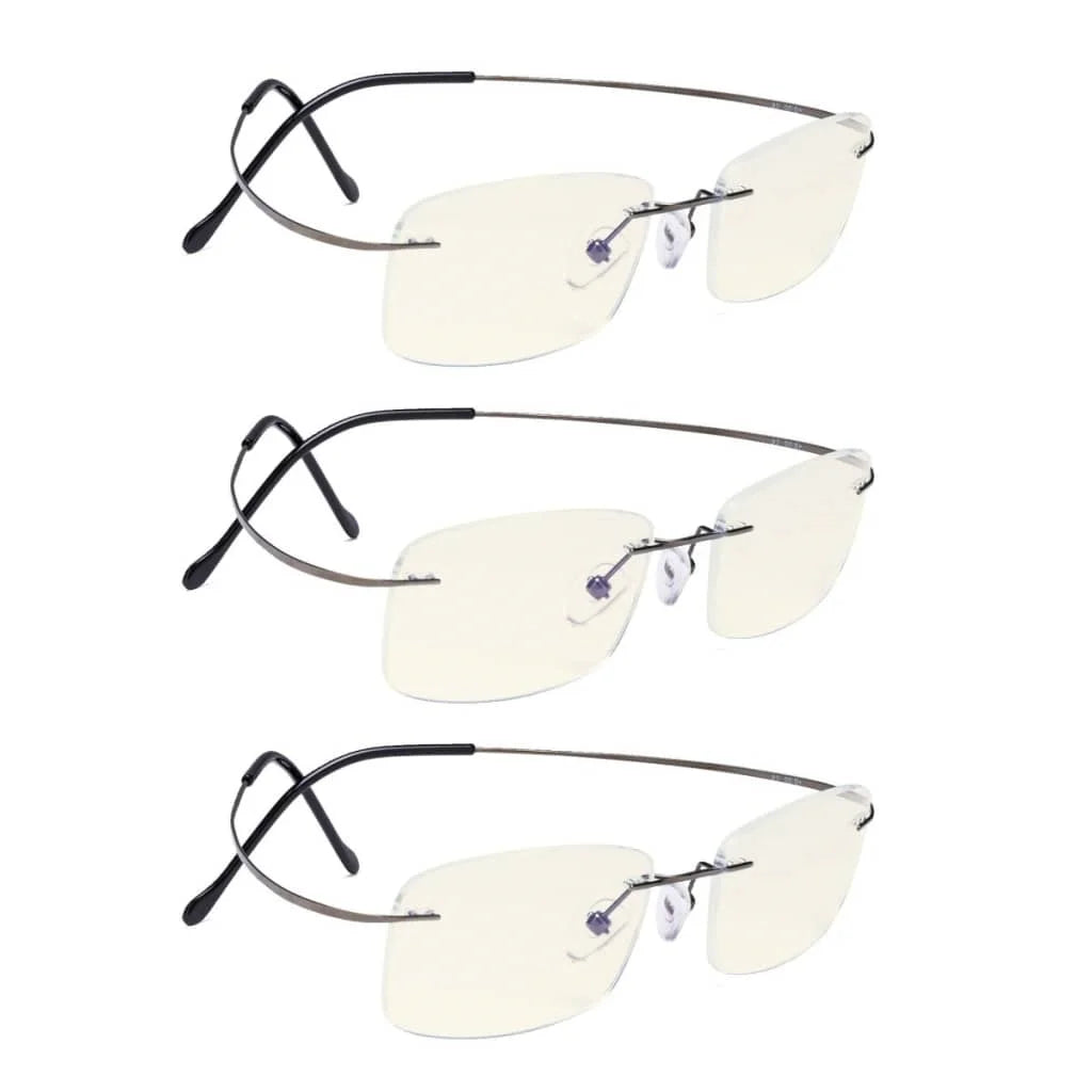 3 Pack Rimless Blue Light Filter Readers UVR1508 - Gr8sight