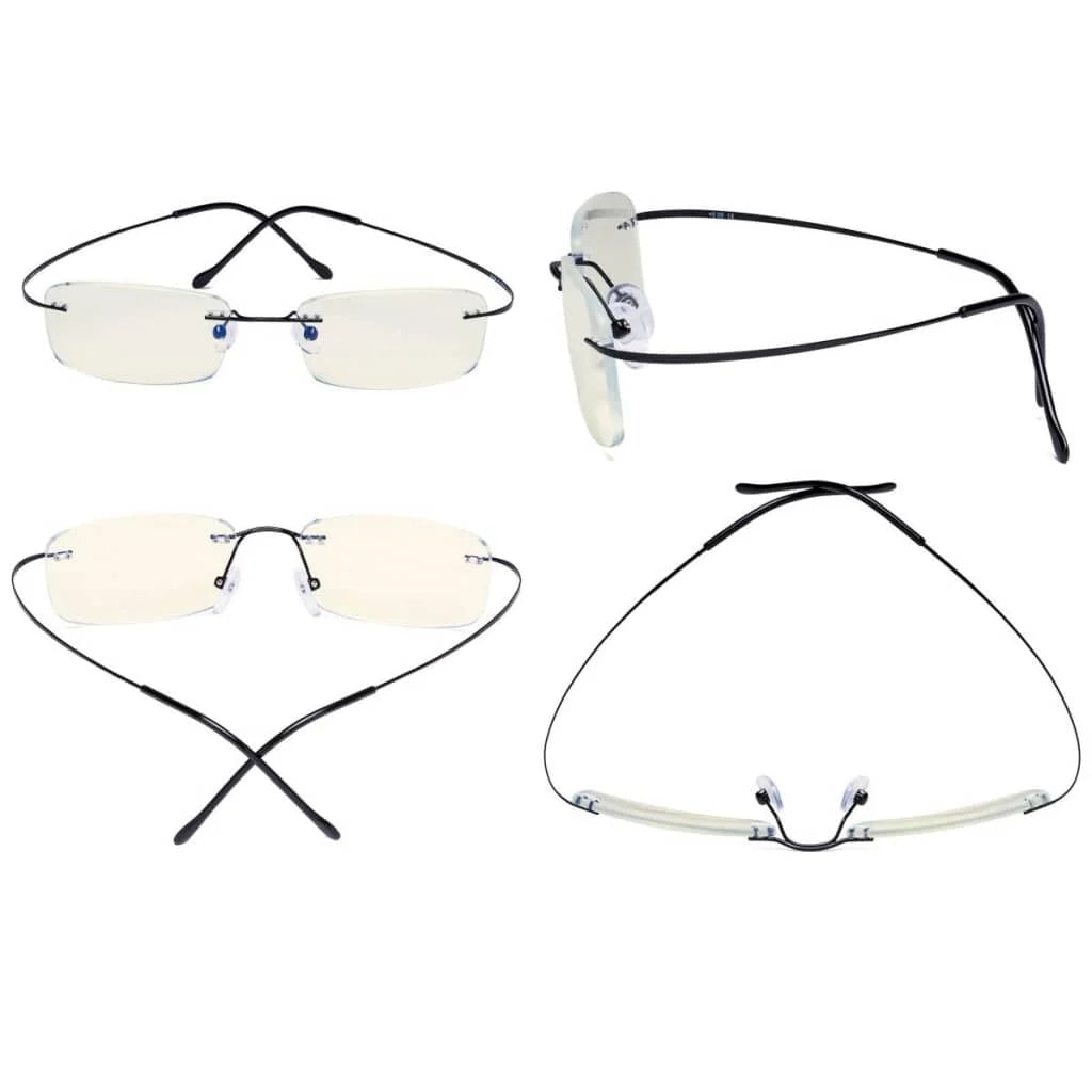3 Pack Rimless Blue Light Filter Readers UVR1508 - Gr8sight