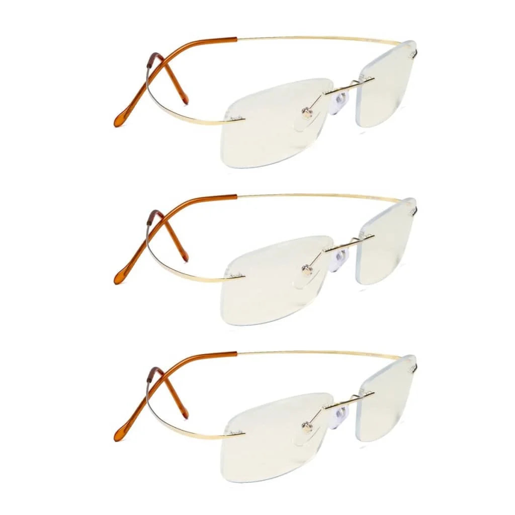 3 Pack Rimless Blue Light Filter Readers UVR1508 - Gr8sight