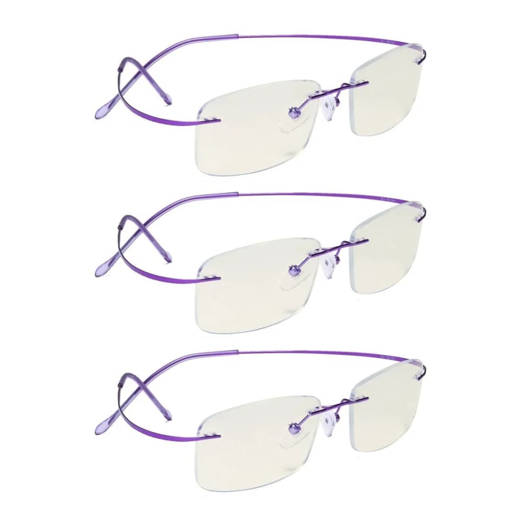 3 Pack Rimless Blue Light Filter Readers UVR1508 - Gr8sight