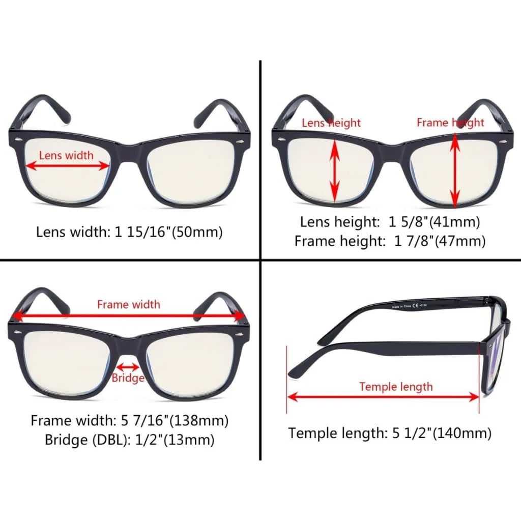 Wotam Blue Light Blocking Reading Glasses Light Yellow Tinted 3 Pack