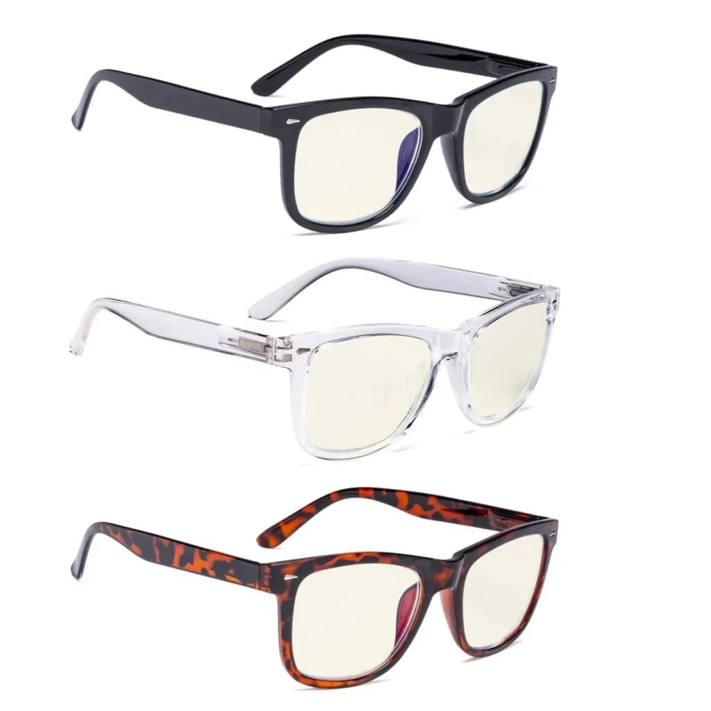 Wotam Blue Light Blocking Reading Glasses Light Yellow Tinted 3 Pack