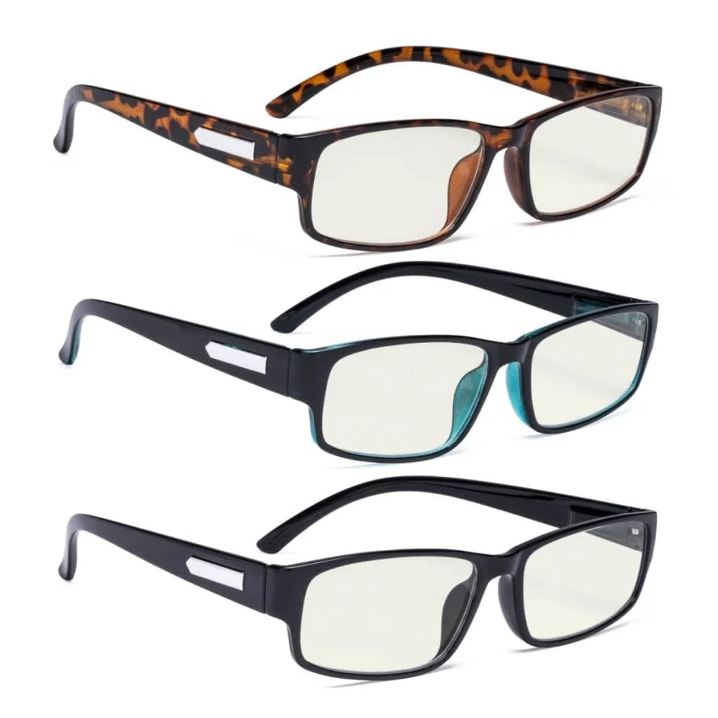 Wombz Blue Light Blocking Glasses Light Yellow Tinted 3 Pack