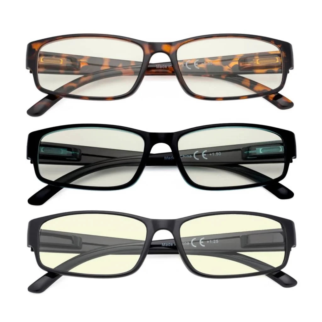 Wombz Blue Light Blocking Glasses Light Yellow Tinted 3 Pack