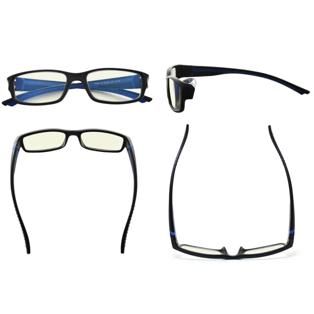 Wowcb Stylish Blue Light Filter Glasses 3 Pack