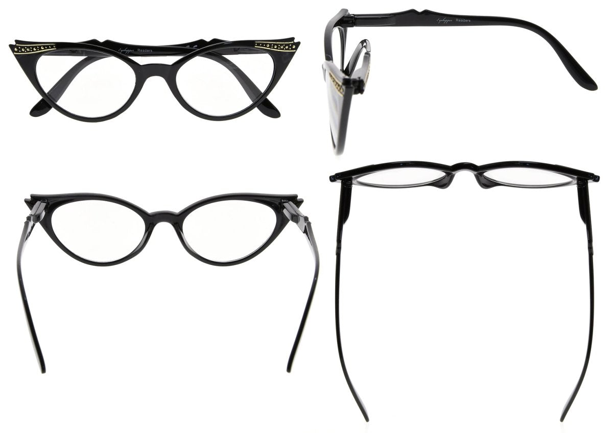 3 Pack Vintage Chic Readers Cat - eye Reading Glasses R914 - Gr8sight