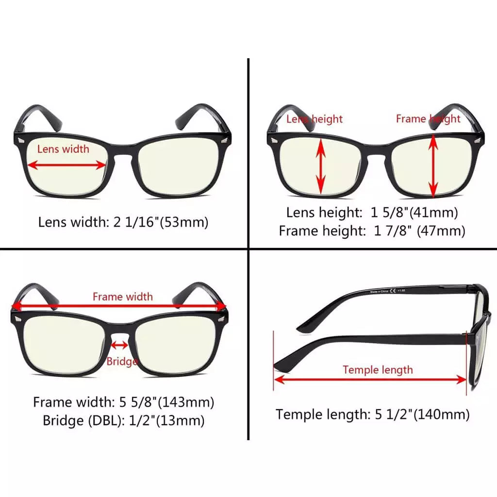 Wopbj Blue Light Blocking Glasses Yellow Tinted 5 Pack