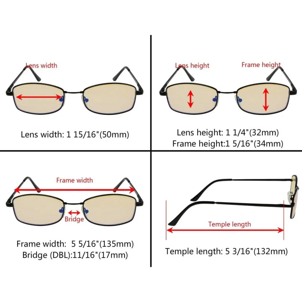 Wotbx Blue Light Blocking Glasses Light Yellow Tinted 4 Pack