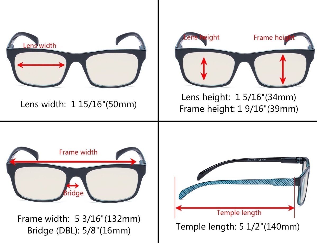 4 Pack Blue Light Filter Reading Glasses CG047 - Gr8sight