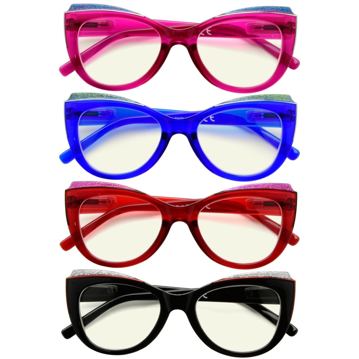 4 Pack Cat - eye Blue Light Filter Readers UV2118 - Gr8sight