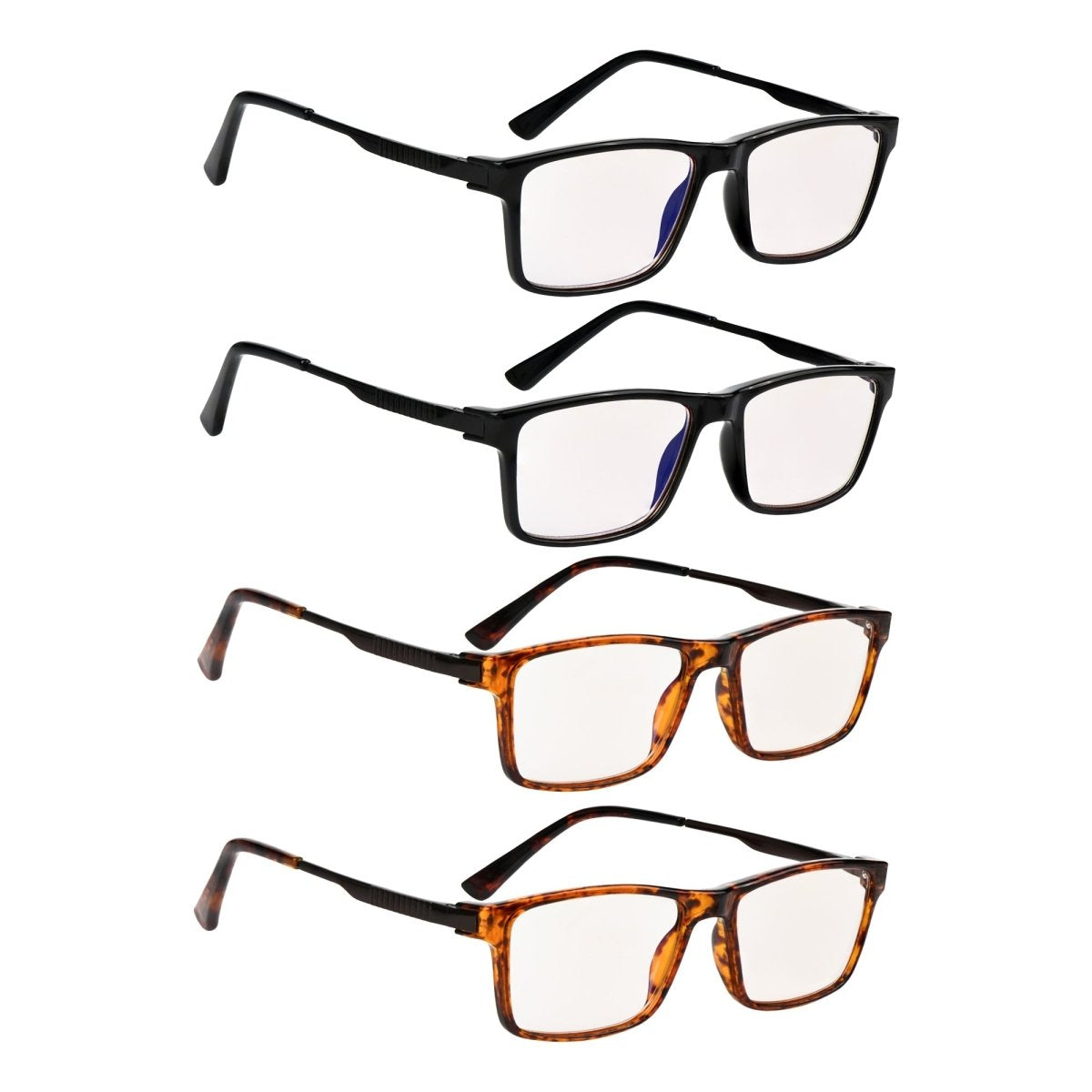Woiad Blue Light Blocking Reading Glasses Light Yellow Tinted 4 Pack