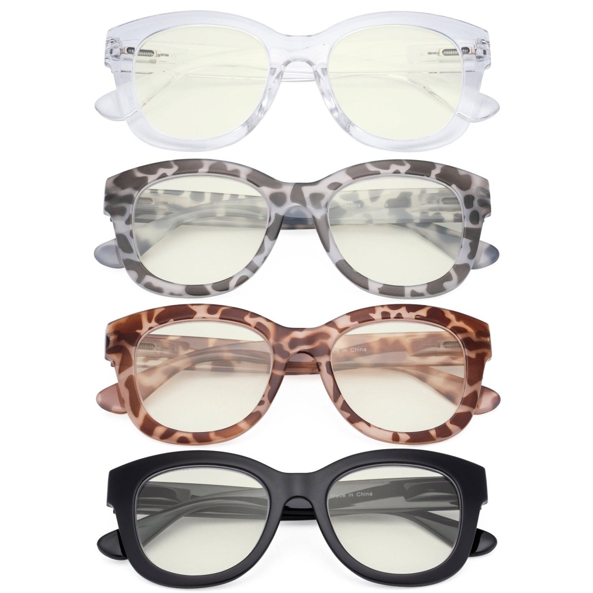 4 Pack Oversized Blue Light Filter Reading Glasses UV1555 - Gr8sight
