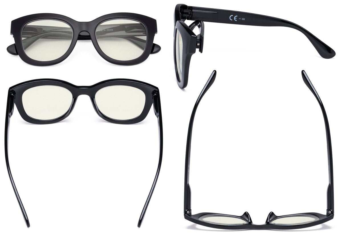 4 Pack Oversized Blue Light Filter Reading Glasses UV1555 - Gr8sight