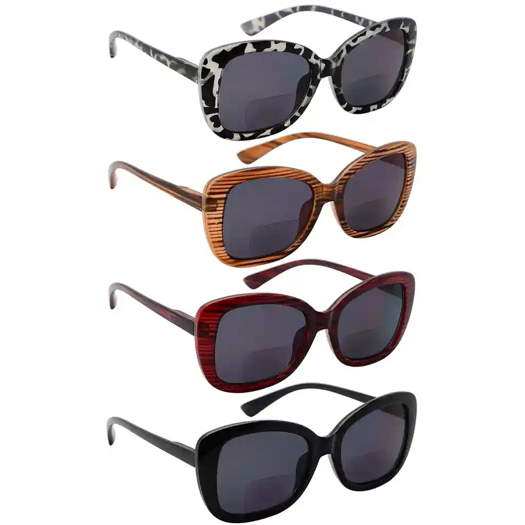Wouas Bifocal Reading Sunglasses 4 Pack