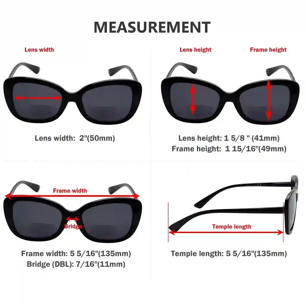 Wouas Bifocal Reading Sunglasses 4 Pack