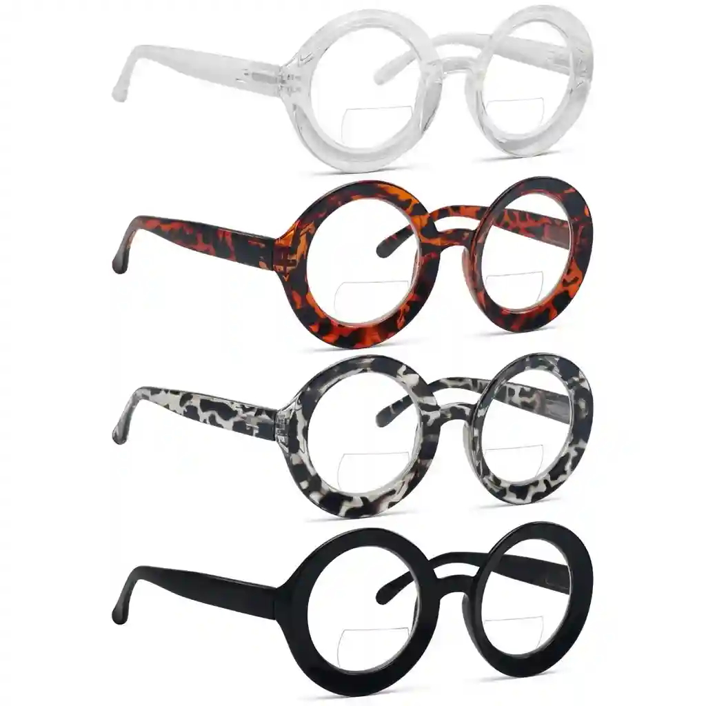 Wolcb Bifocal Reading Glasses 4 Pack