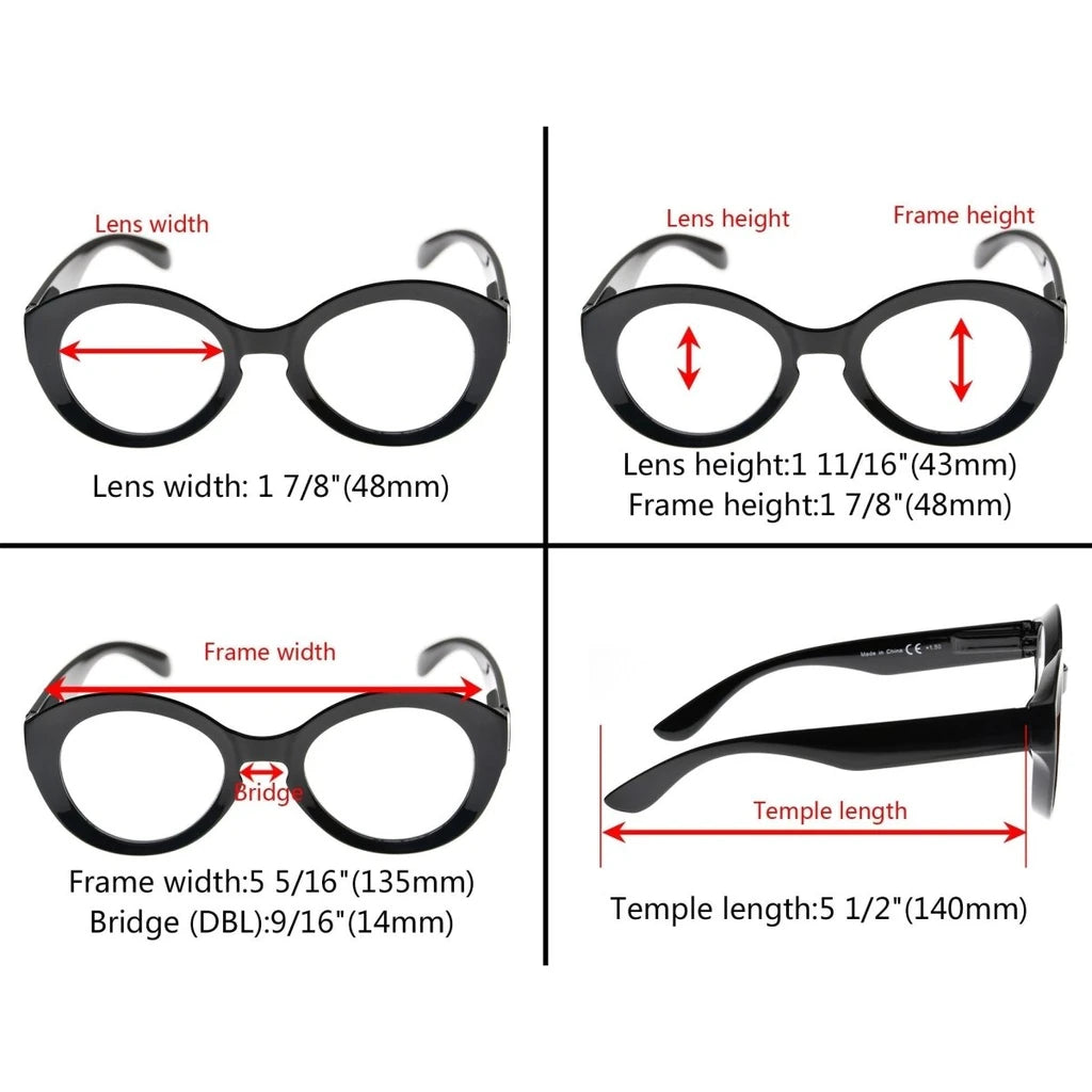 Wodaw Reading Glasses 4 Pack