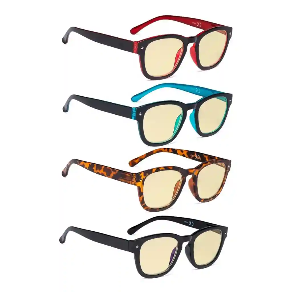 Wonaw Blue Light Blocking Glasses Yellow Tinted 4 Pack