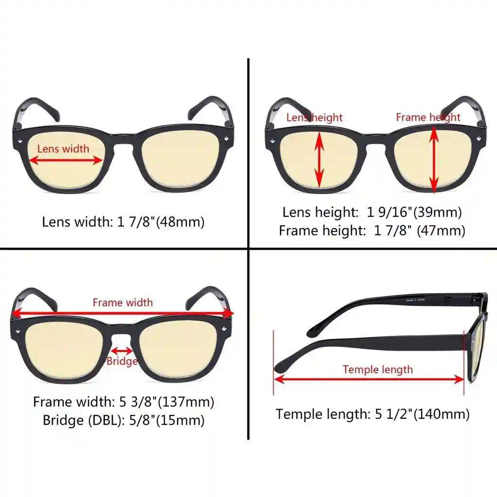 Wonaw Blue Light Blocking Glasses Yellow Tinted 4 Pack