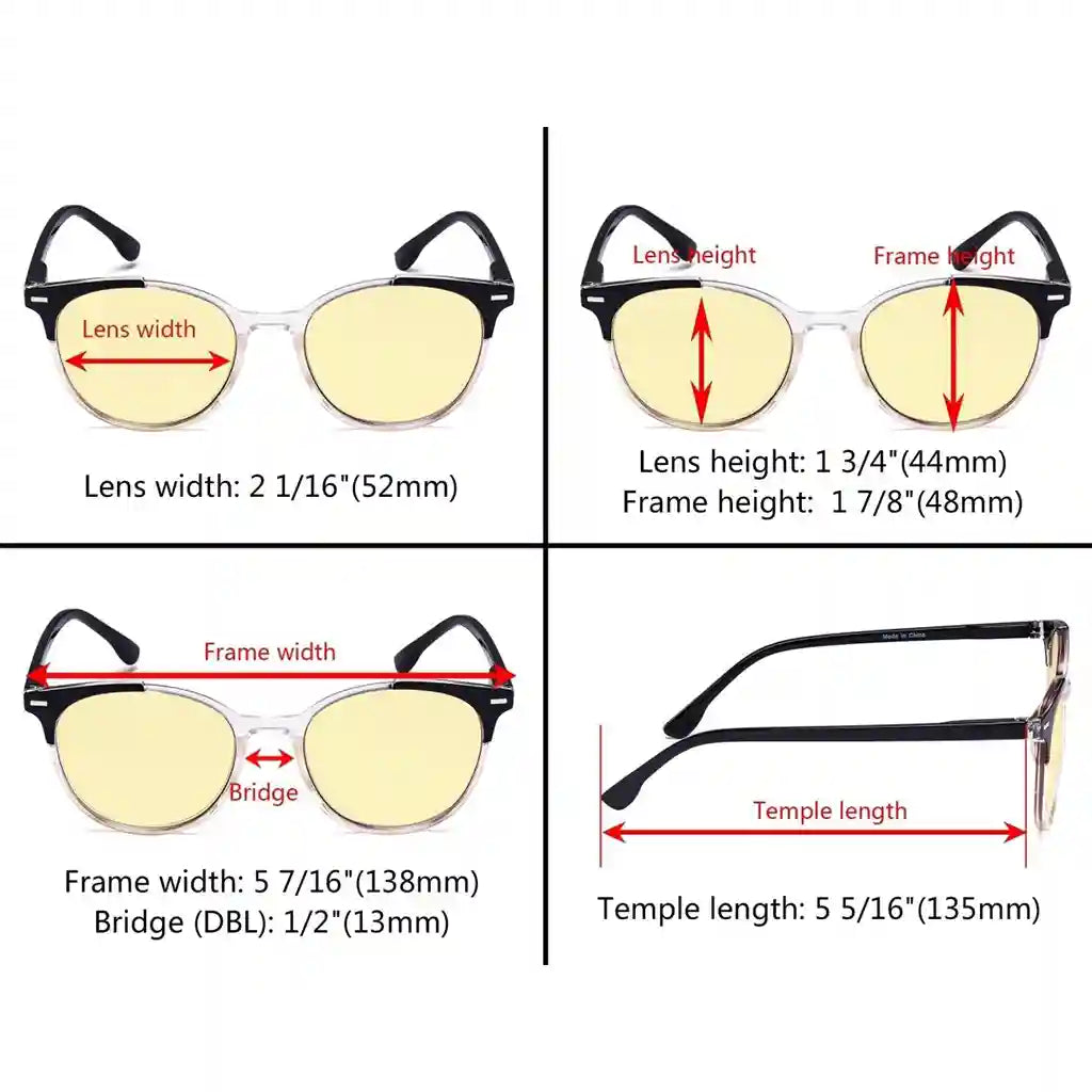 Wonbm Blue Light Blocking Reading Glasses Yellow Tinted 4 Pack
