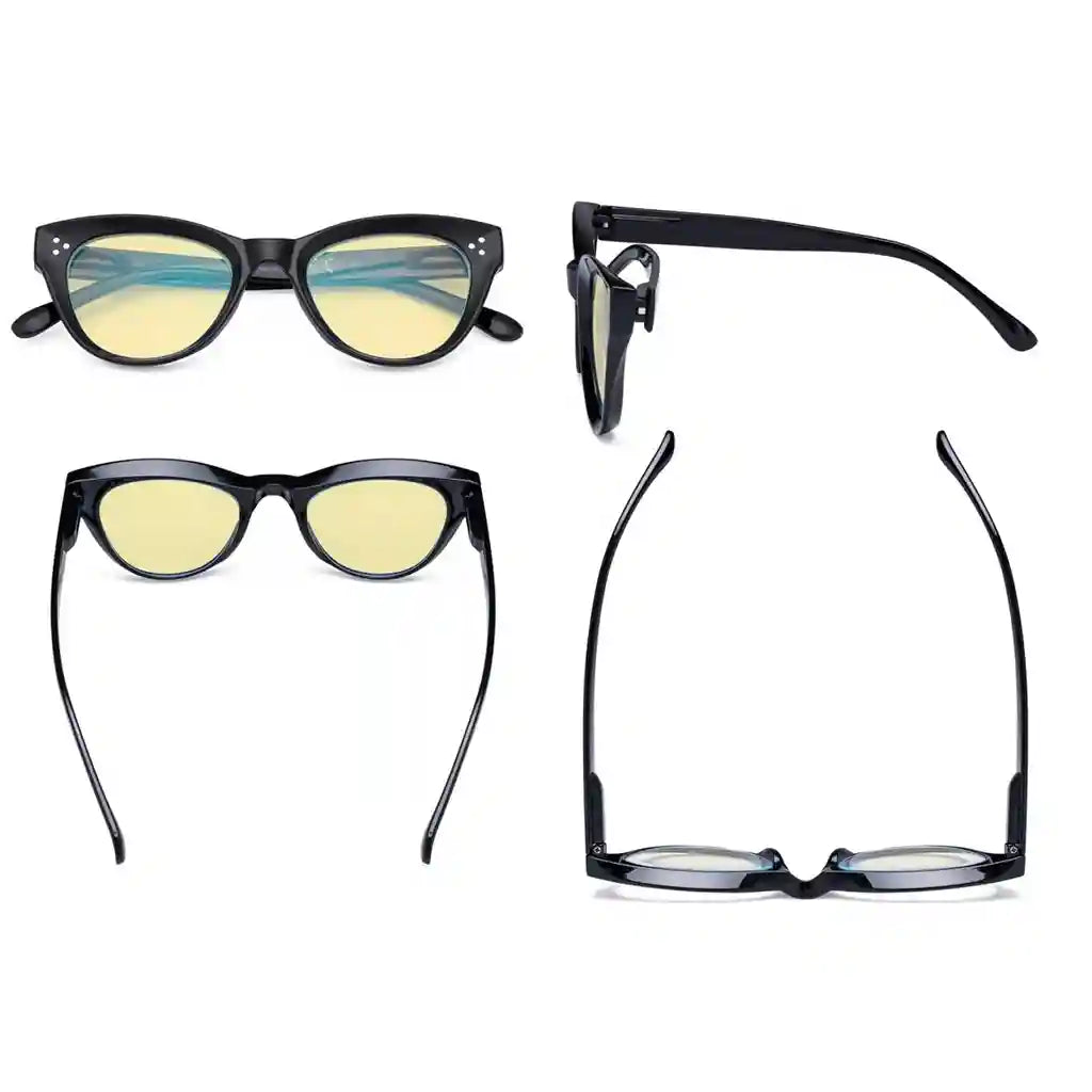 Wonbs Blue Light Blocking Glasses Yellow Tinted 4 Pack