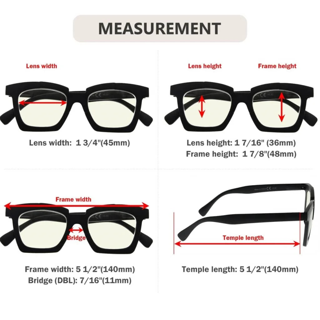 Womap Blue Light Blocking Reading Glasses Light Yellow Tinted 4 Pack