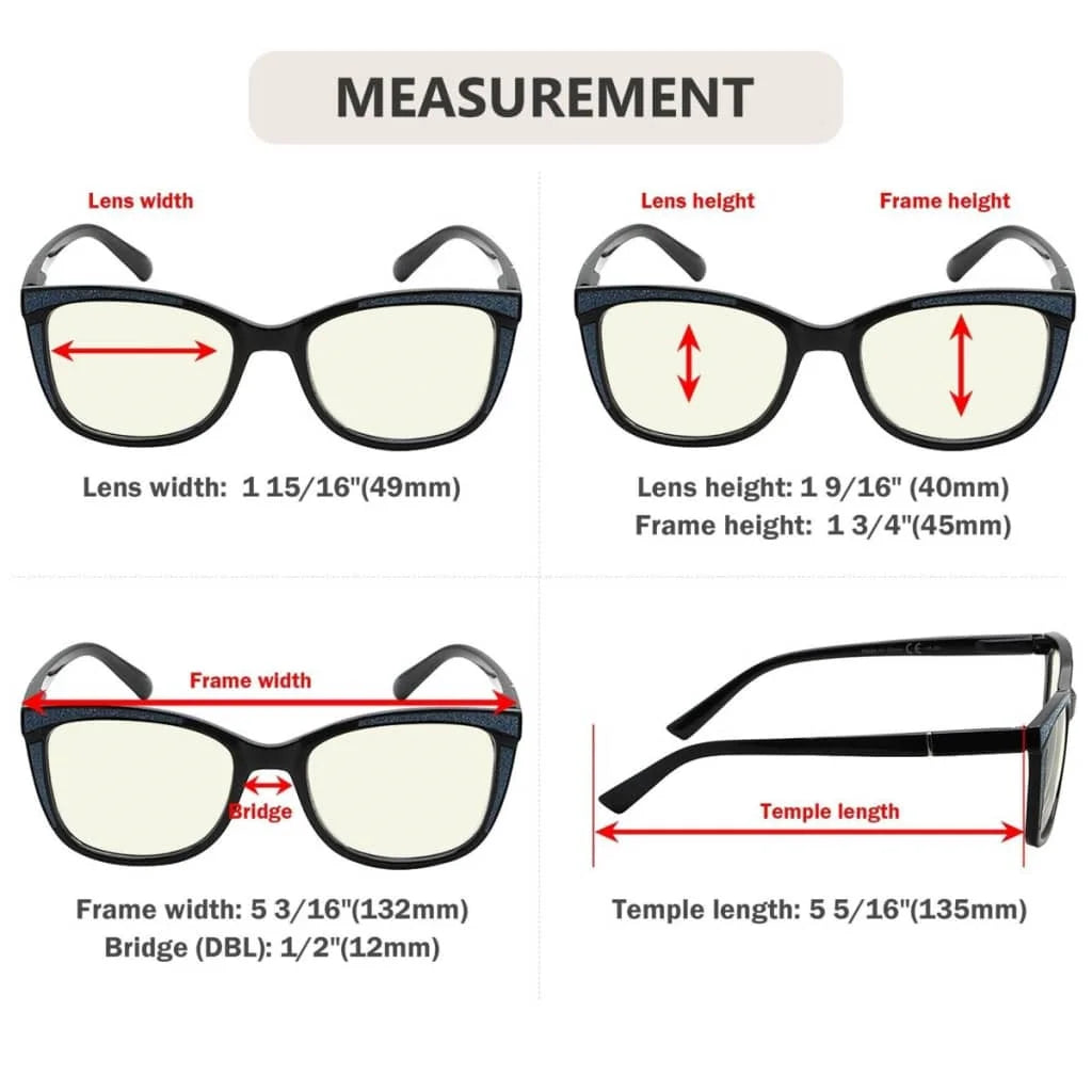 Womaw Blue Light Blocking Reading Glasses Light Yellow Tinted 4 Pack