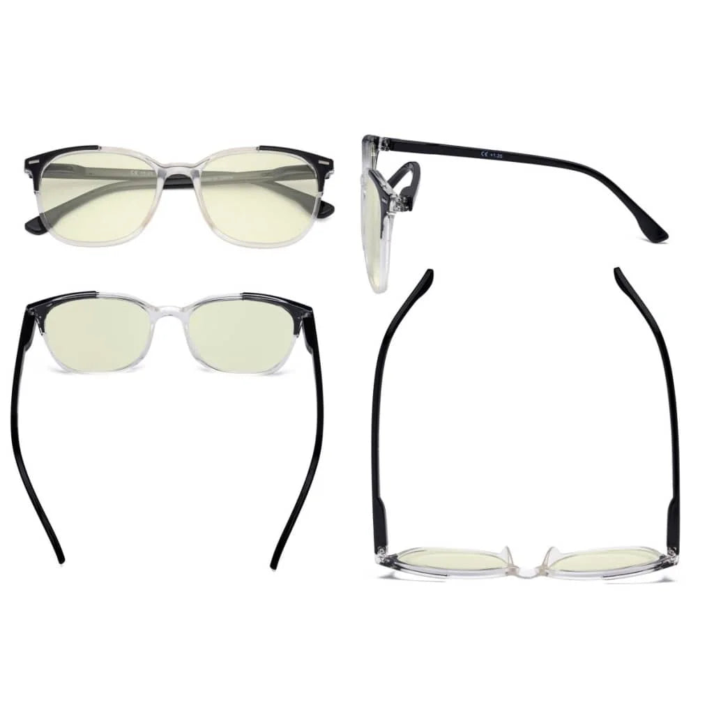Wombo Blue Light Blocking Glasses Light Yellow Tinted 4 Pack