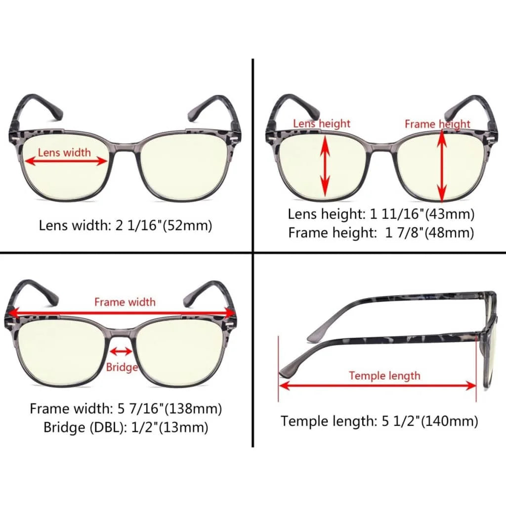 Wombp Blue Light Blocking Glasses Light Yellow Tinted 4 Pack