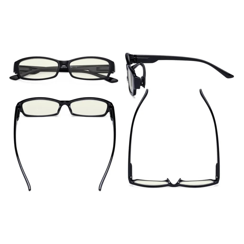 Wohcb Blue Light Blocking Reading Glasses Light Yellow Tinted 4 Pack