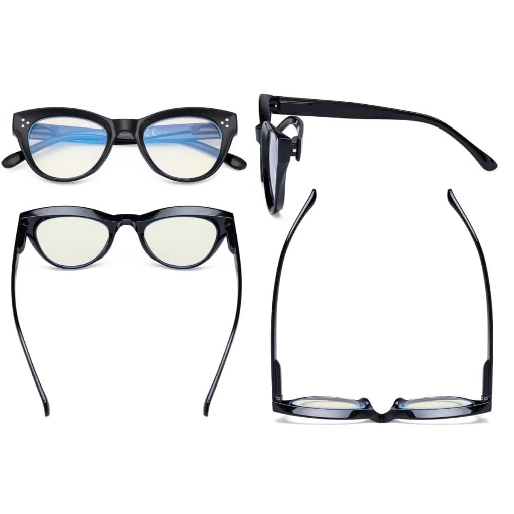 Wowax Blue Light Blocking Glasses Light Yellow Tinted 4 Pack