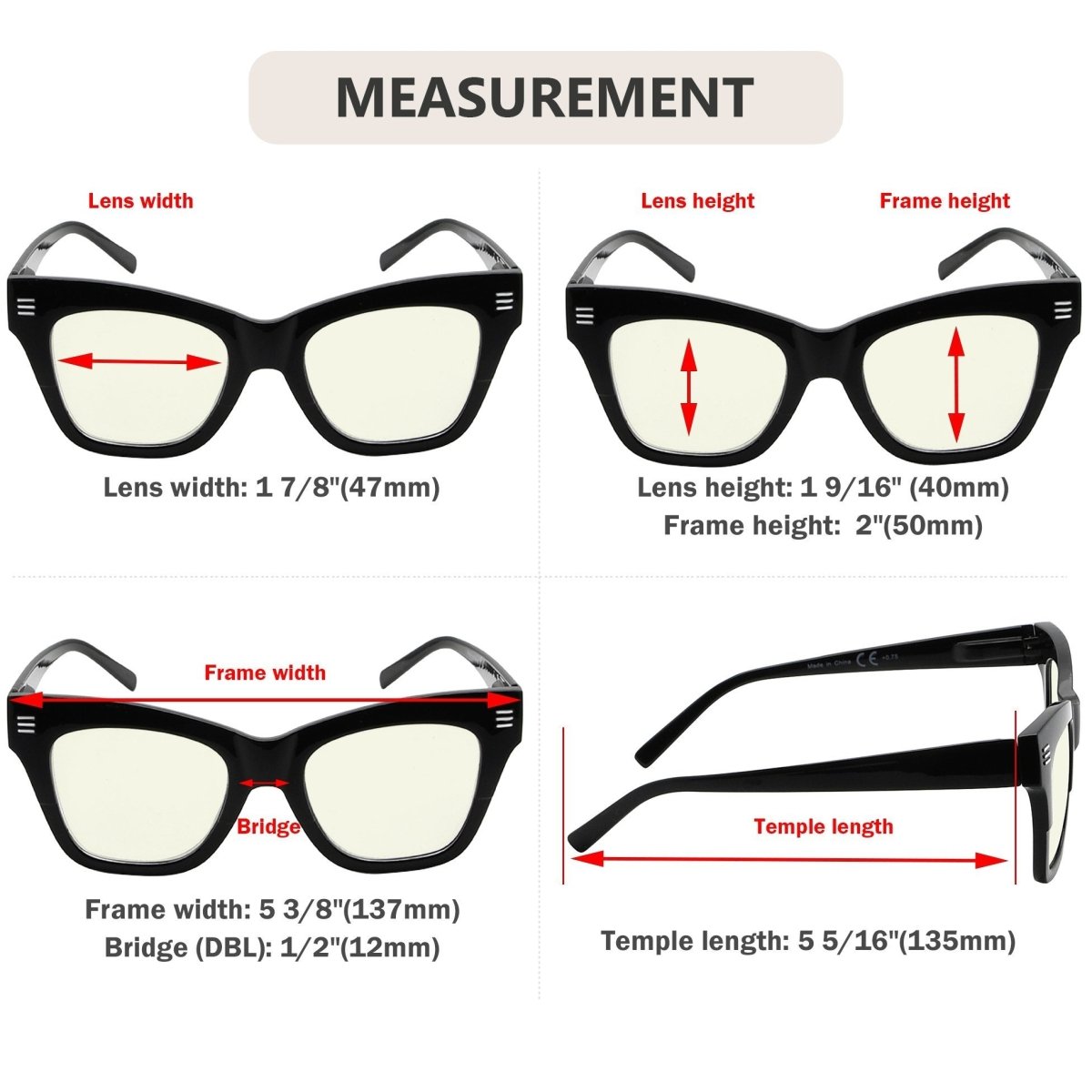 4 Pack Vintage Blue Light Filter Readers Eyeglasses UV2111 - Gr8sight
