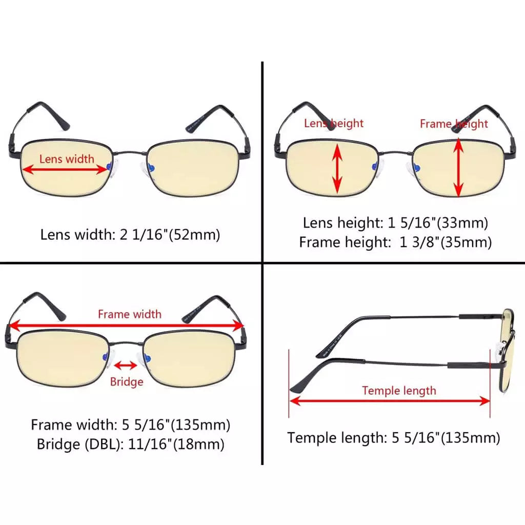Wowap Blue Light Blocking Glasses Yellow Tinted 4 Pack
