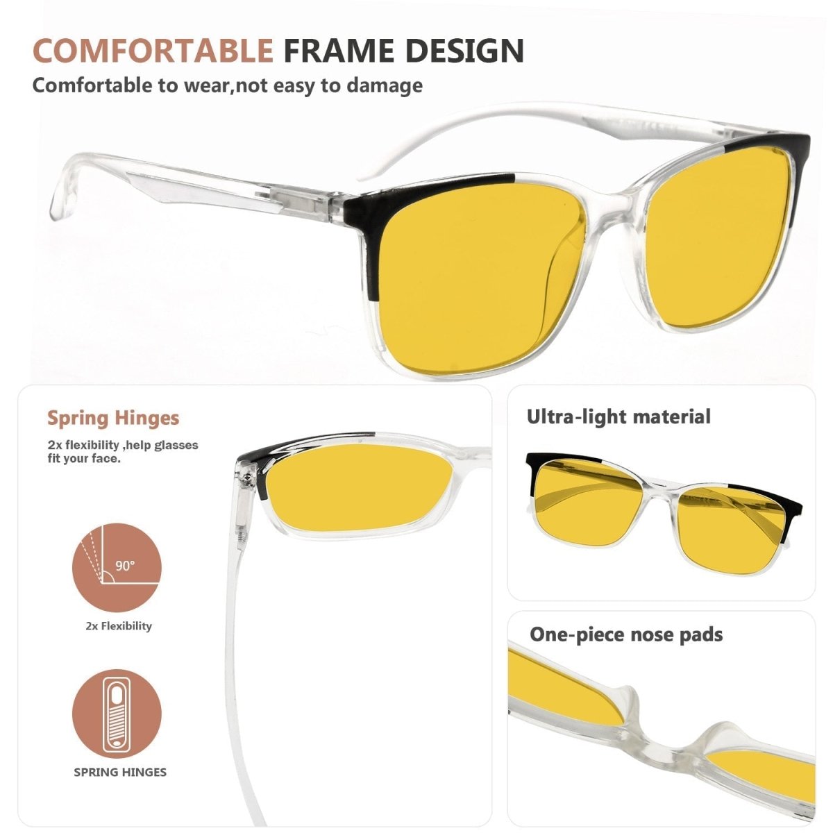 5 Pack Blue Light Blocking Reading Glasses HP9113 - Gr8sight