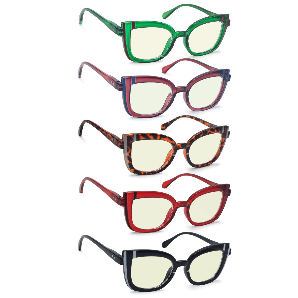 5 Pack Cat - eye Blue Light Filter Readers UV2117 - Gr8sight