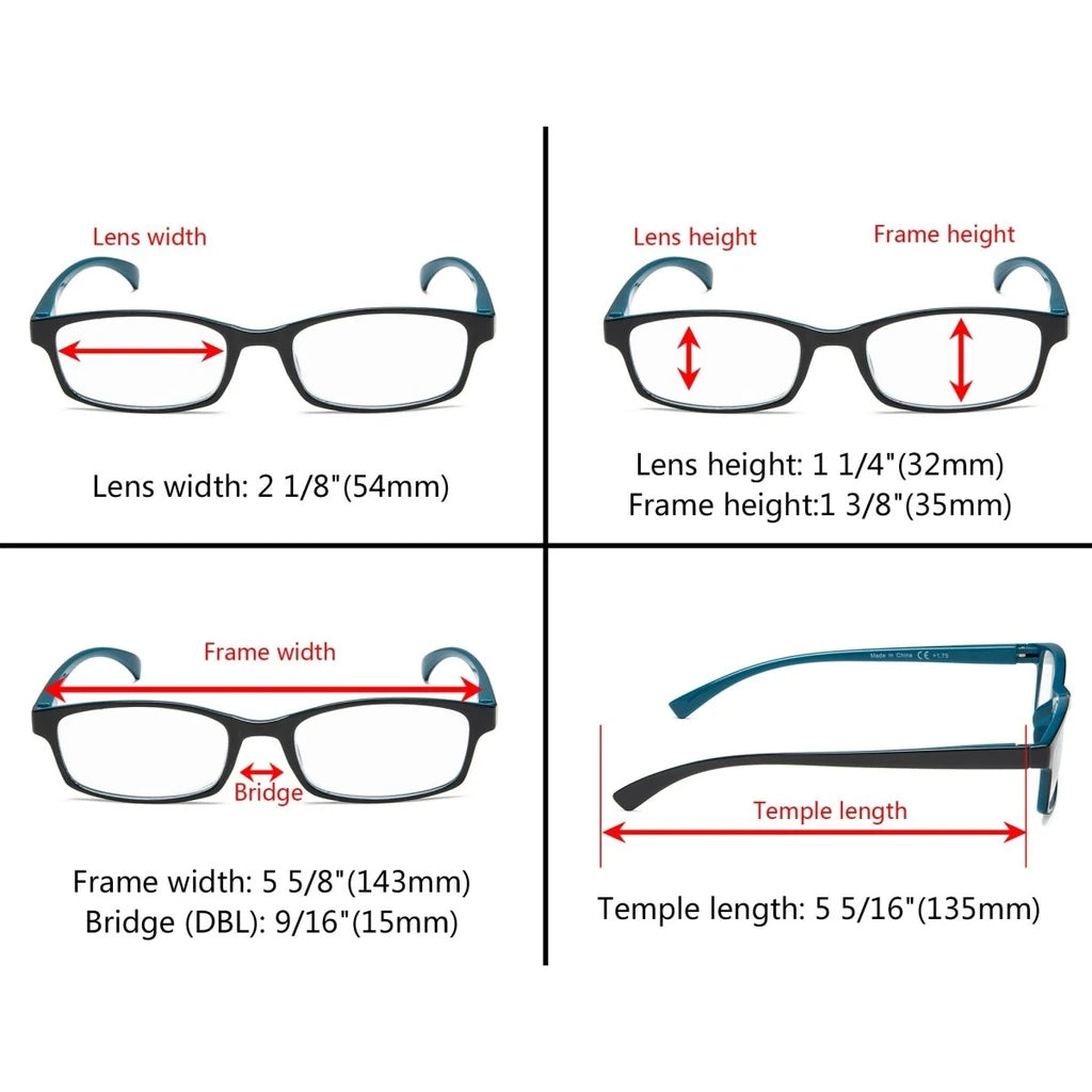 Wodam Reading Glasses 5 Pack