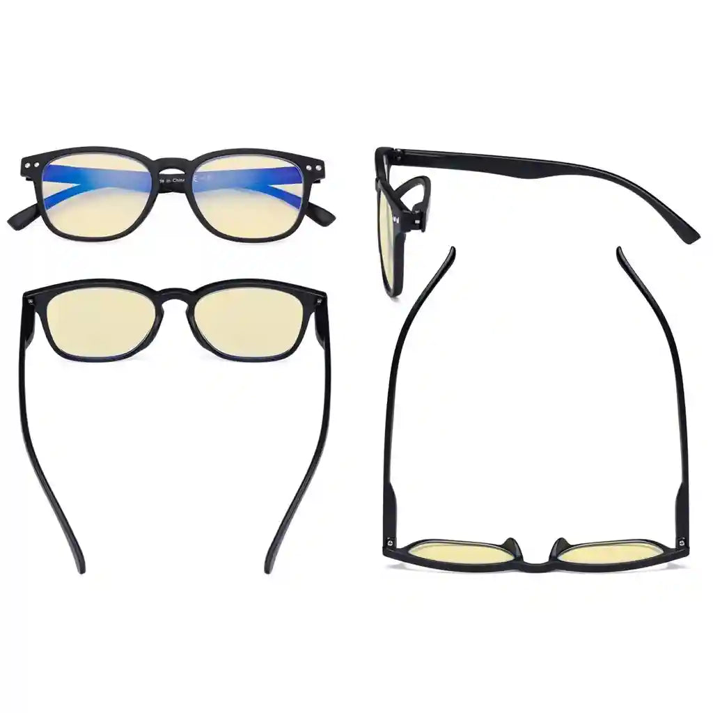 Wonas Blue Light Blocking Reading Glasses Yellow Tinted 5 Pack