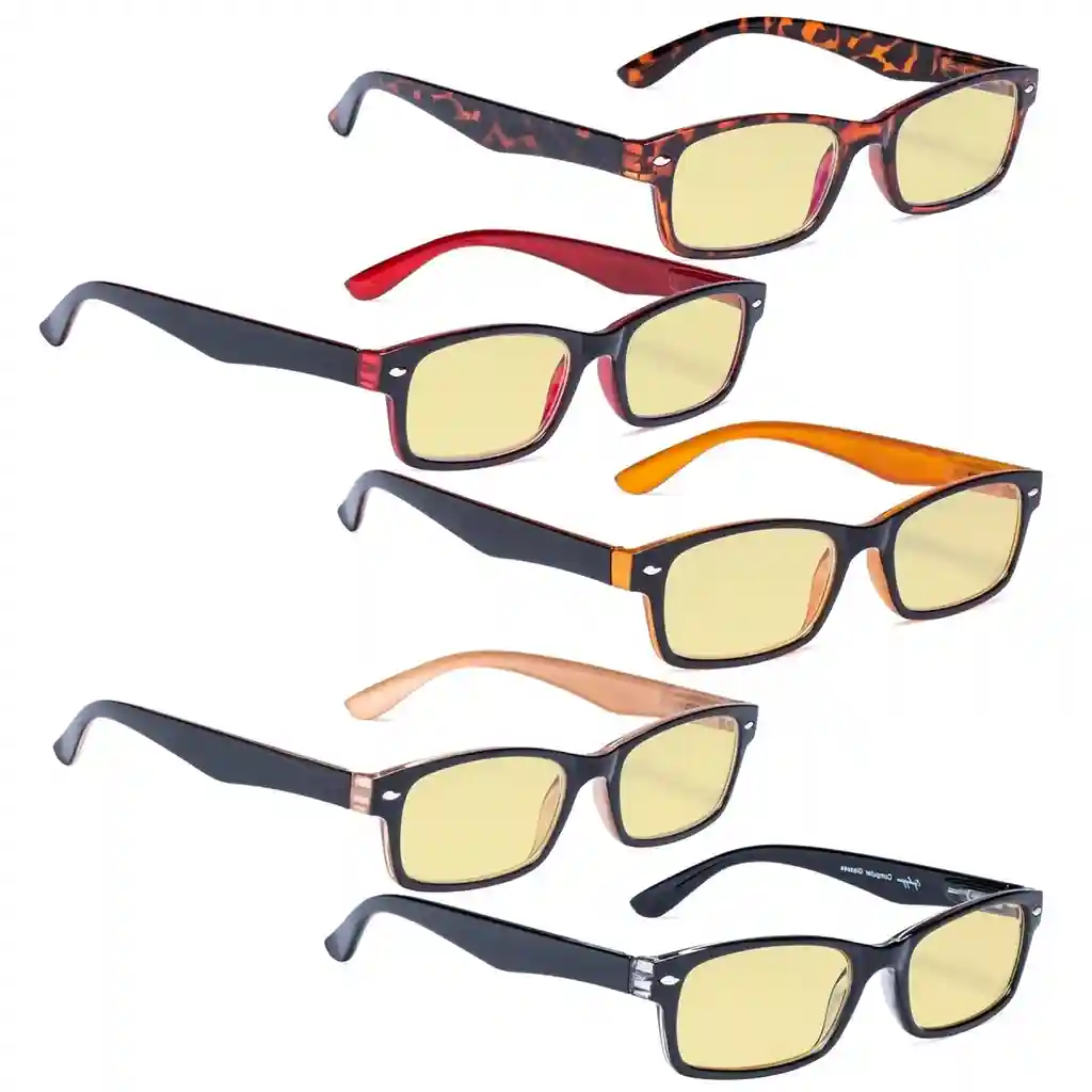 Woncb Blue Light Blocking Glasses Yellow Tinted 5 Pack